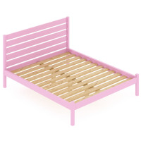 Кровать Классика лакированная цвет розовый