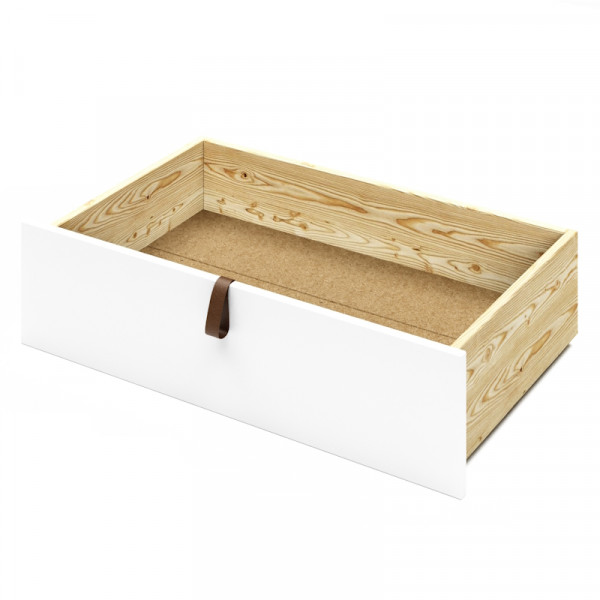 Ящик под кровать выкатной на колесиках для хранения вещей, 57х92,5х20,8 см, цвет белый