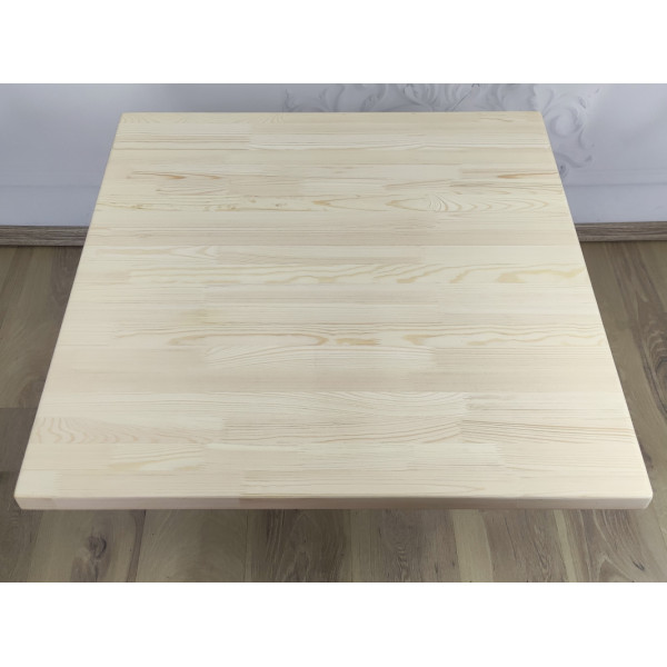 Столешница деревянная квадратная для стола, без шлифовки и покраски, 75x75х4 см