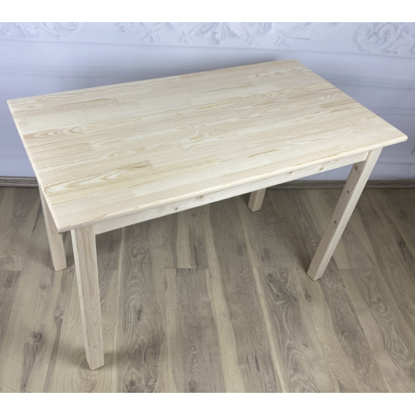 Стол кухонный Классика из массива сосны, столешница 20 мм, без шлифовки и покраски, 110х60х75 см