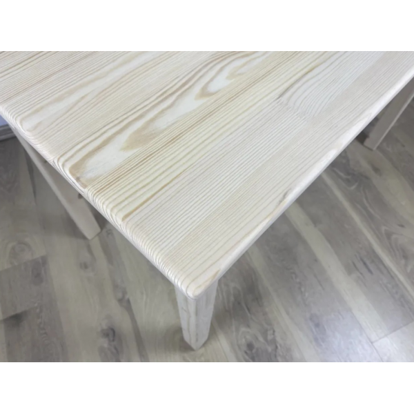Стол кухонный Классика из массива сосны, столешница 20 мм, без шлифовки и покраски, 120х60х75 см
