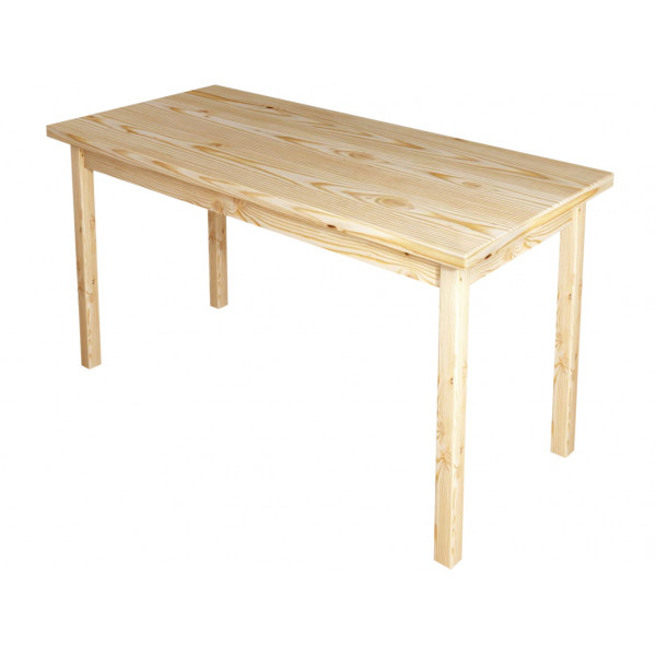 Стол кухонный Классика из массива сосны, столешница 40 мм, без шлифовки и покраски, 120х70х75 см