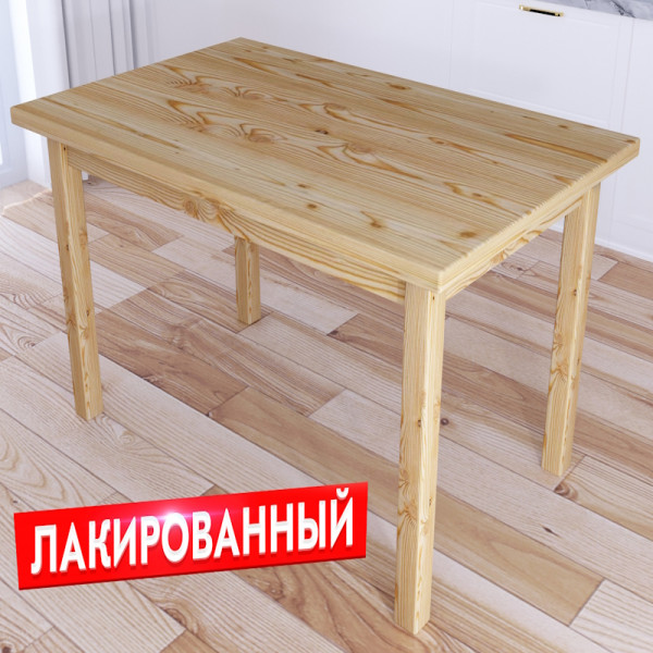 Стол кухонный Классика из массива сосны, столешница 40 мм, лакированный, 90х60х75 см