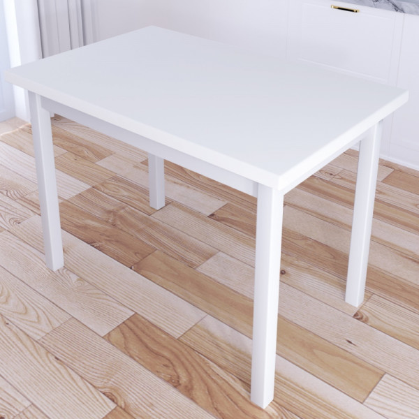 Стол кухонный Классика со столешницей из массива сосны 40 мм, цвет белый, 90х60х75 см