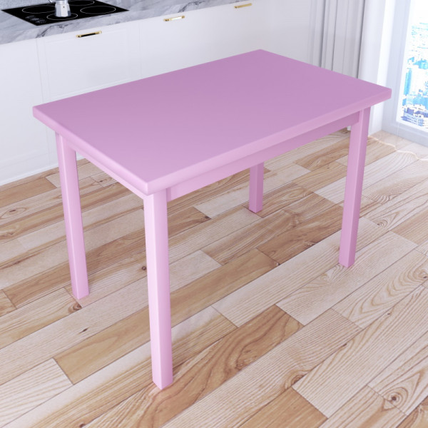 Стол кухонный Классика со столешницей из массива сосны 40 мм, цвет розовый, 90х60х75 см