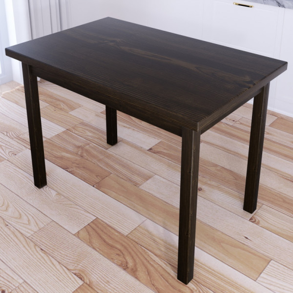 Стол кухонный Классика со столешницей из массива сосны 40 мм, цвет темный дуб, 110х60х75 см
