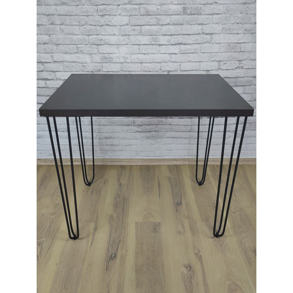 Стол Loft из массива сосны на ножках-шпильках 90x60 см, цвет венге