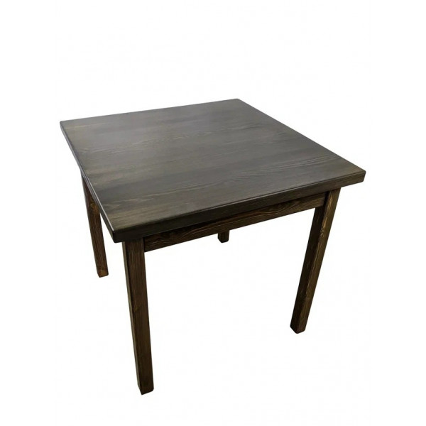 Стол кухонный Классика с квадратной столешницей из массива сосны 40 мм, 75х75х75 см, цвет венге
