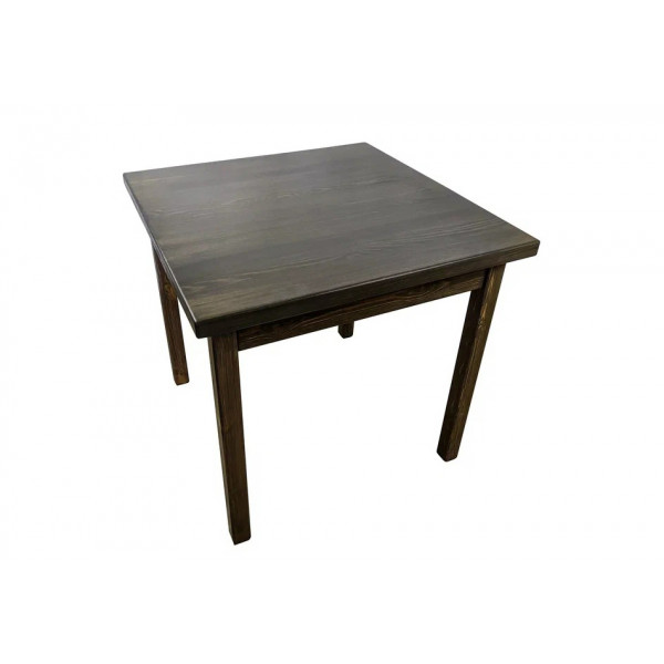 Стол кухонный Классика с квадратной столешницей 40 мм из массива сосны, 70х70х75 см, цвет венге