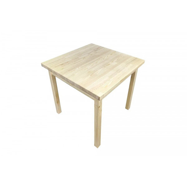Стол кухонный Классика с квадратной столешницей 40 мм из массива сосны, 70х70х75 см, без покраски