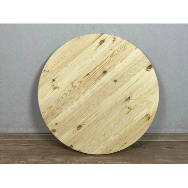 Столешница круглая деревянная для стола 28 мм, без покраски, 60 см