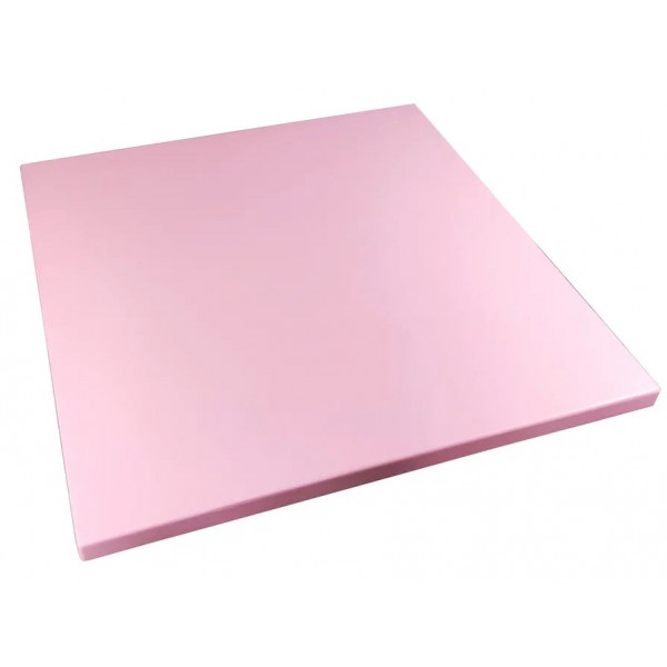 Столешница квадратная из массива сосны, 70х70х4 см, цвет розовый