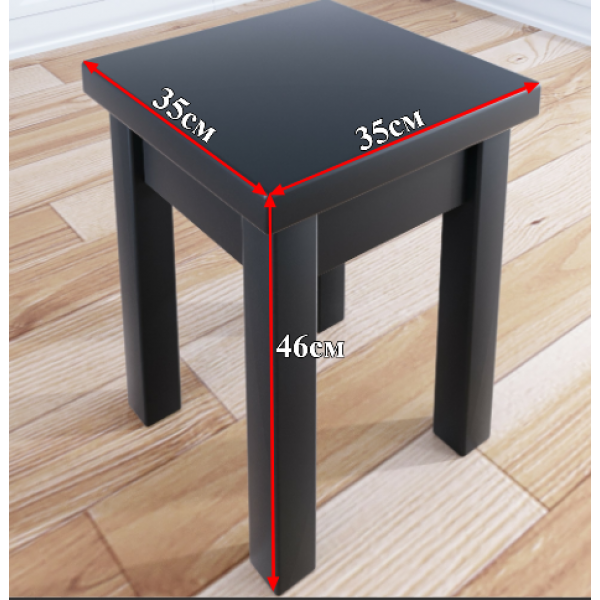 Табурет в стиле классика из массива сосны Solarius, цвет антрацит