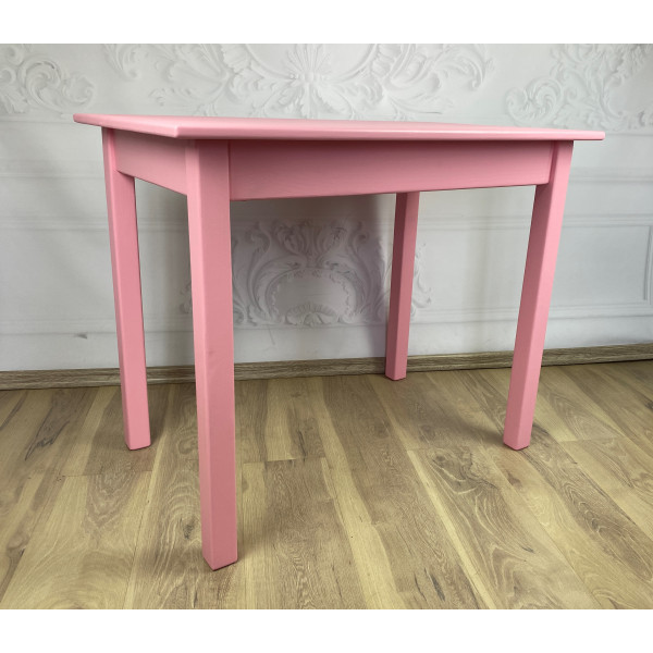 Стол из массива сосны Классика 20 мм 90х60х75 см цвет розовый кухонный прямоугольный деревяная столешница