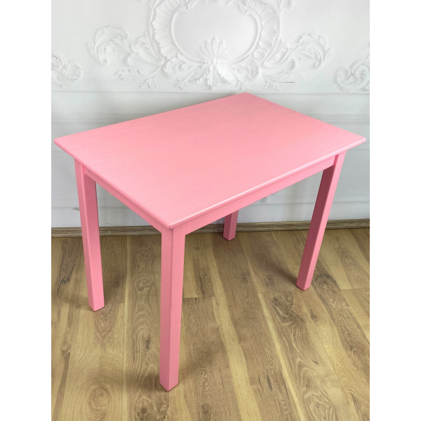 Стол из массива сосны Классика 20 мм 120х60х75 см цвет розовый кухонный прямоугольный деревяная столешница