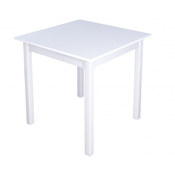 Стол кухонный Классика квадратный с белой столешницей и ножками, 20 мм, 60х60х75 см