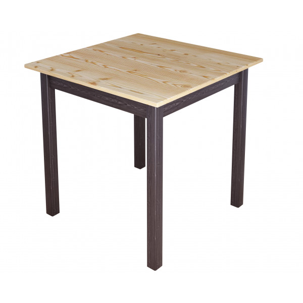 Стол кухонный Классика квадратный с лакированной столешницей 20 мм и ножками цвета венге, 60х60х75 см